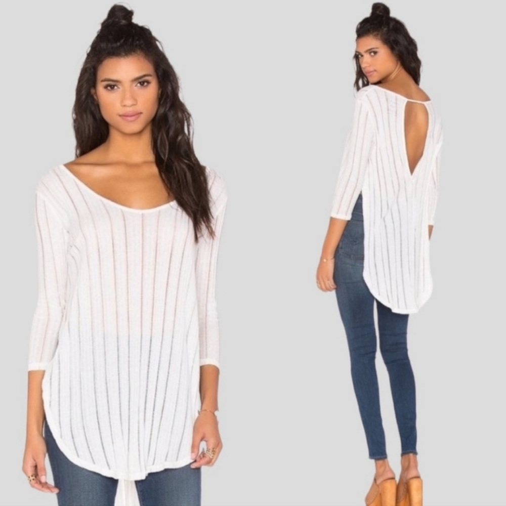 Free People Astoria Hacci Top in white